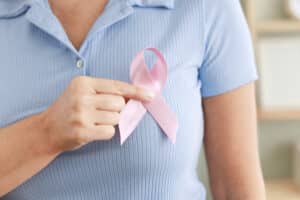 Cinta rosa de concientización sobre el cáncer